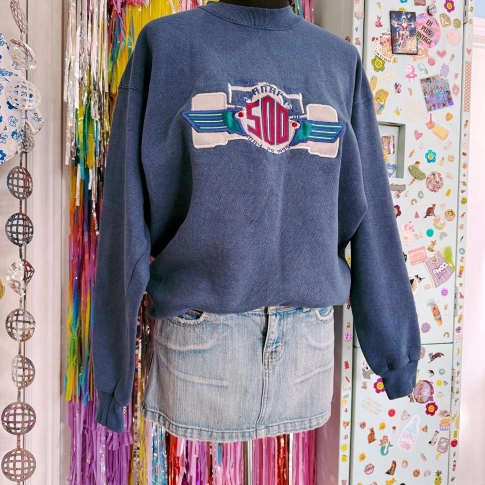 Navy blue vintage 90s Indianapolis 500 crewneck sweatshirt